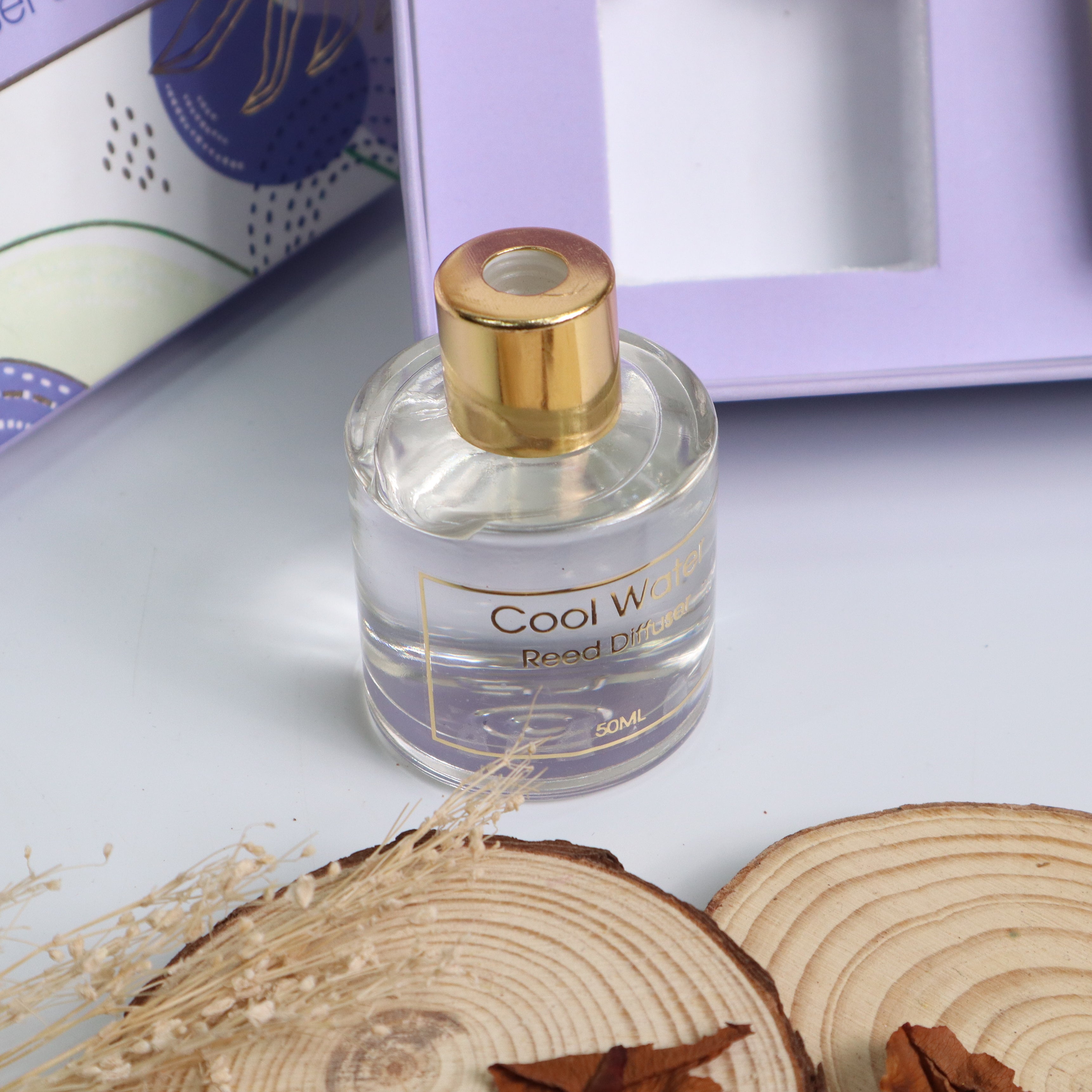 Lavender Scented Candle and Reed Diffuser Set