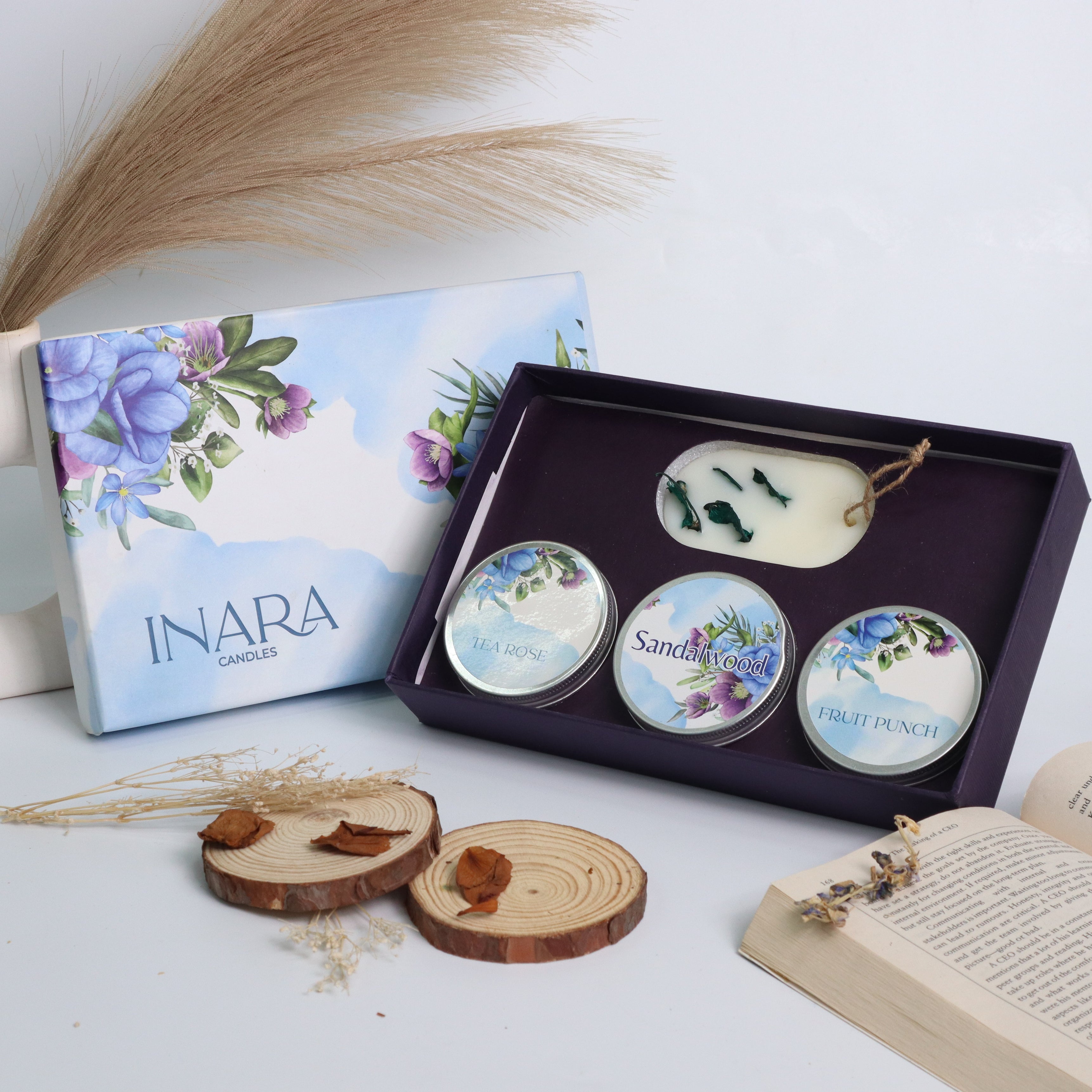 Inara Earthy Tin Candle Set