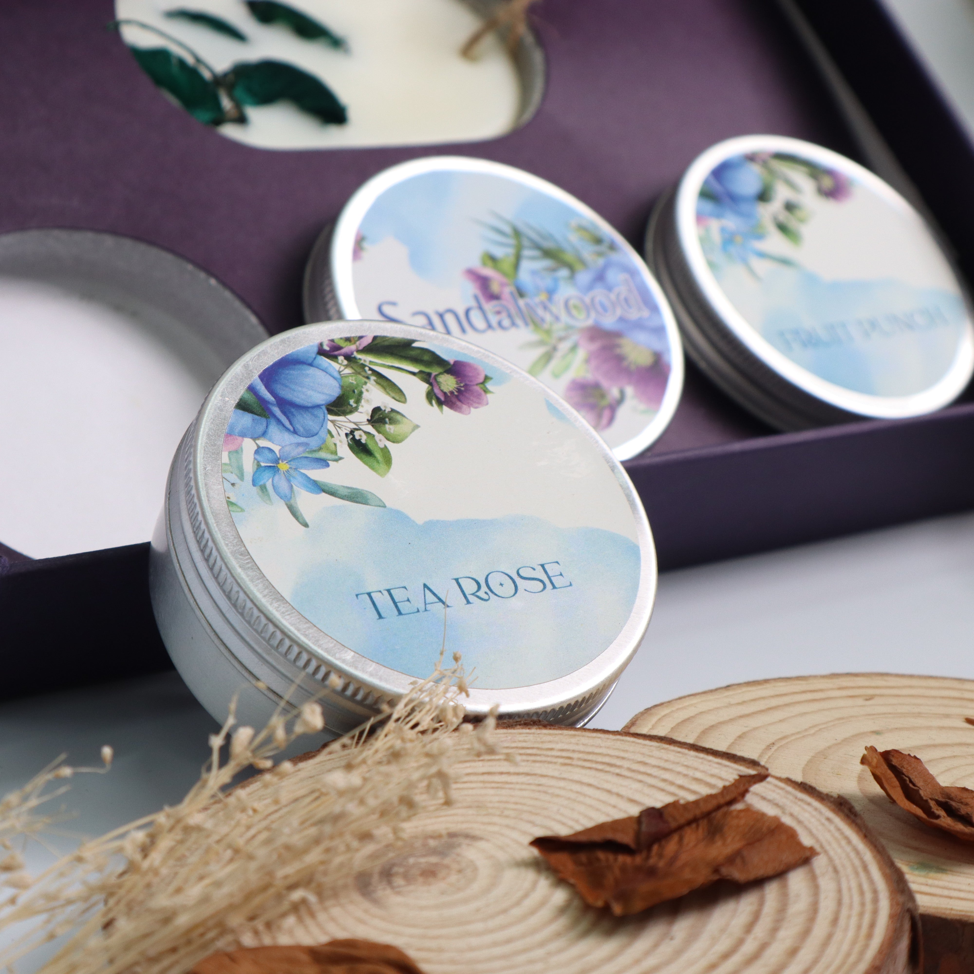 Inara Earthy Tin Candle Set