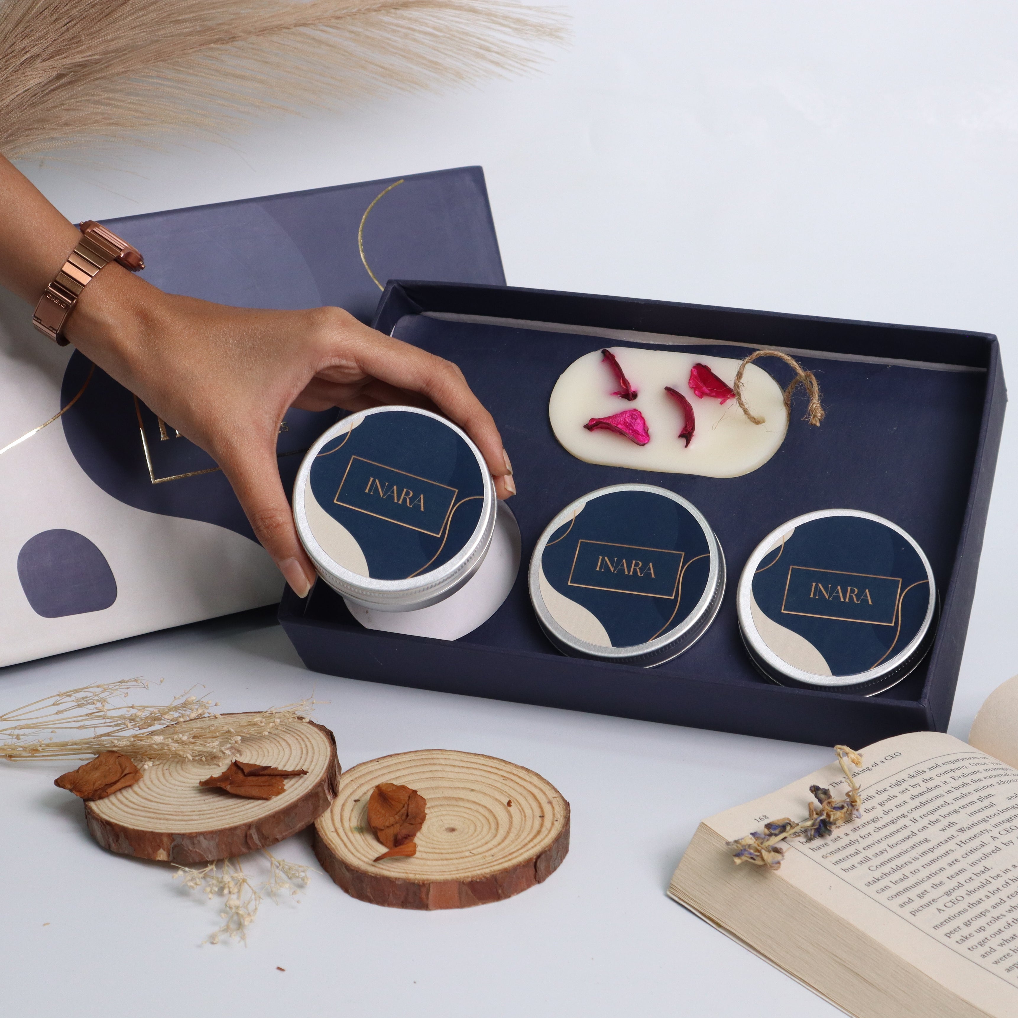 Inara Royal Tin Candle Set