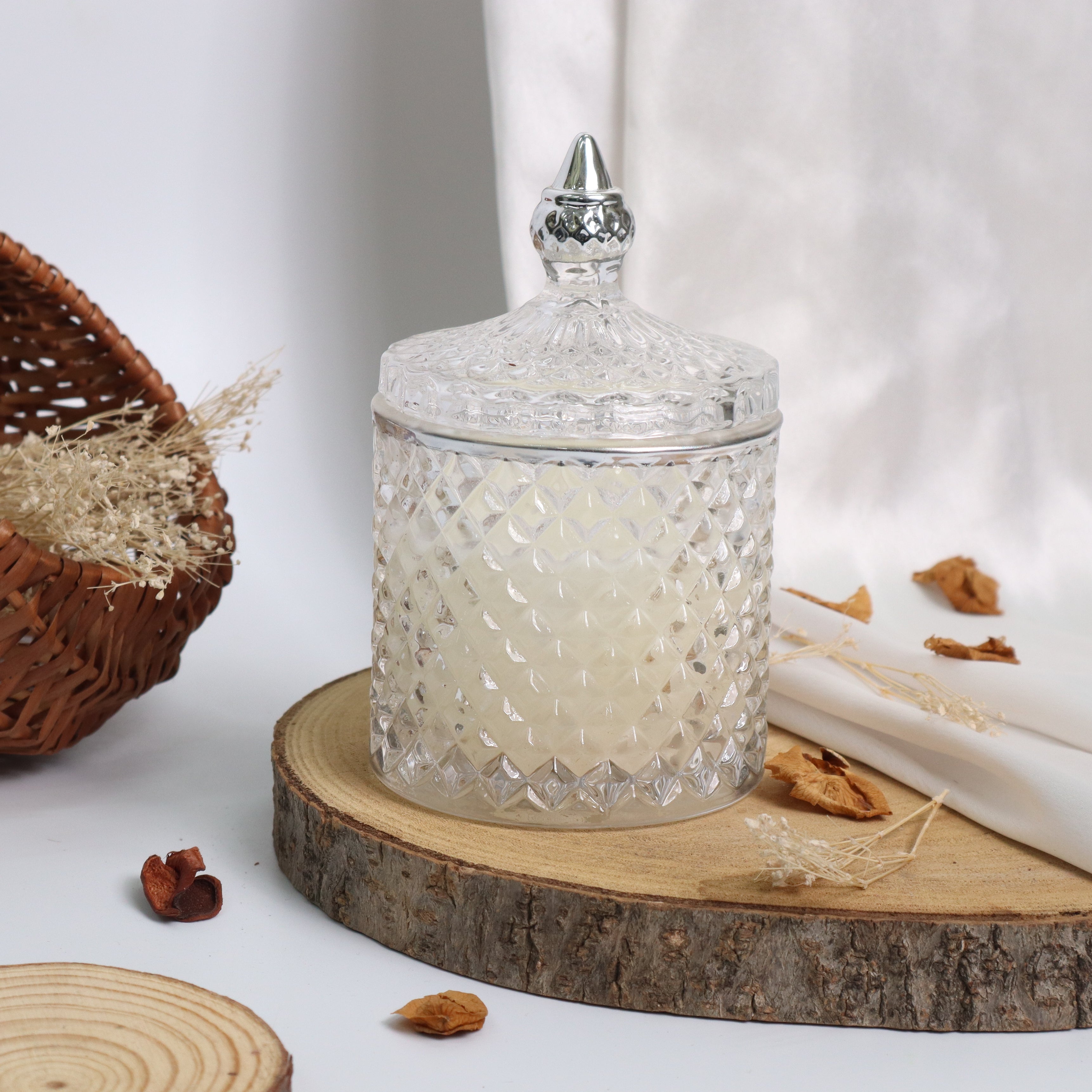 Crystal Glass Candle Jar