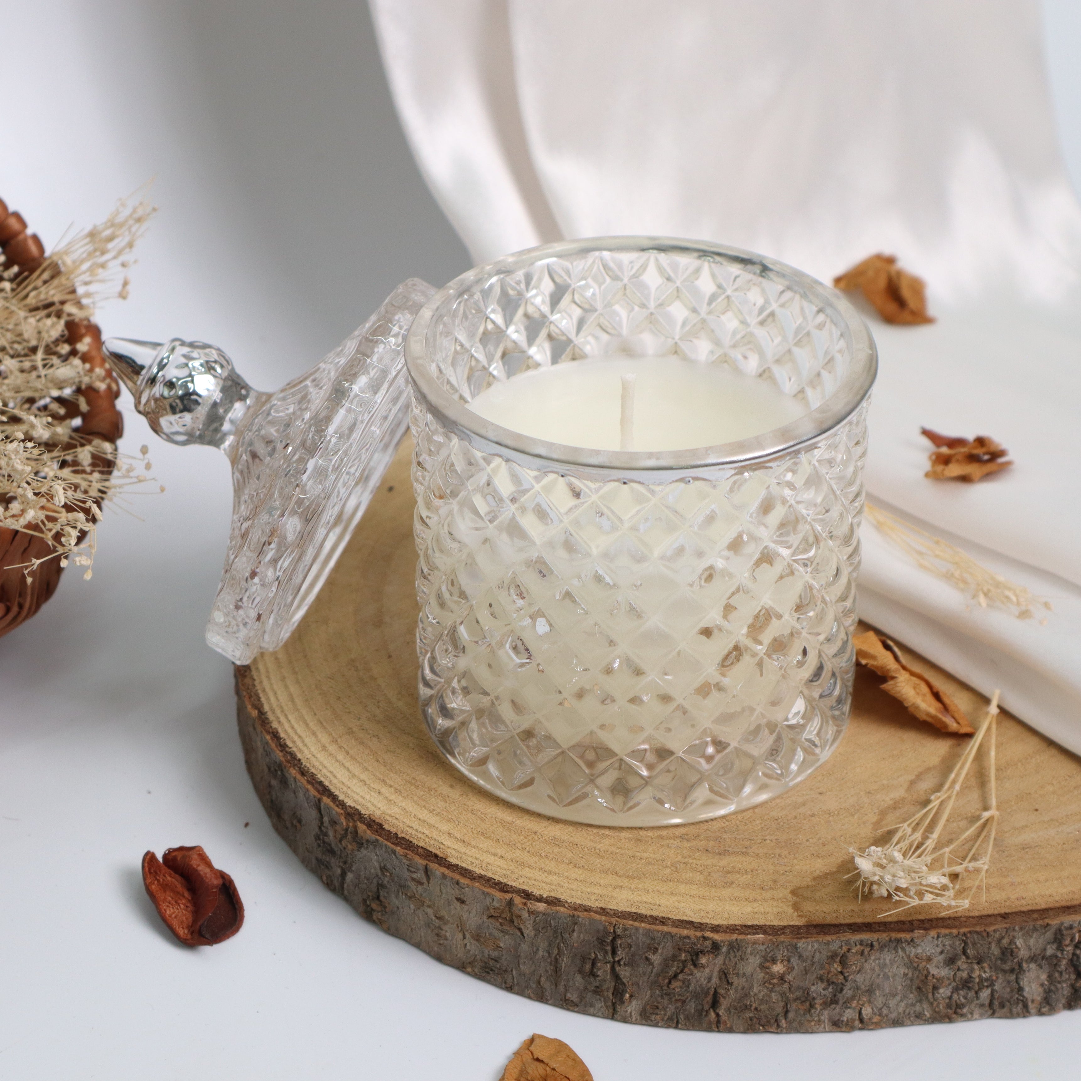 Crystal Glass Candle Jar