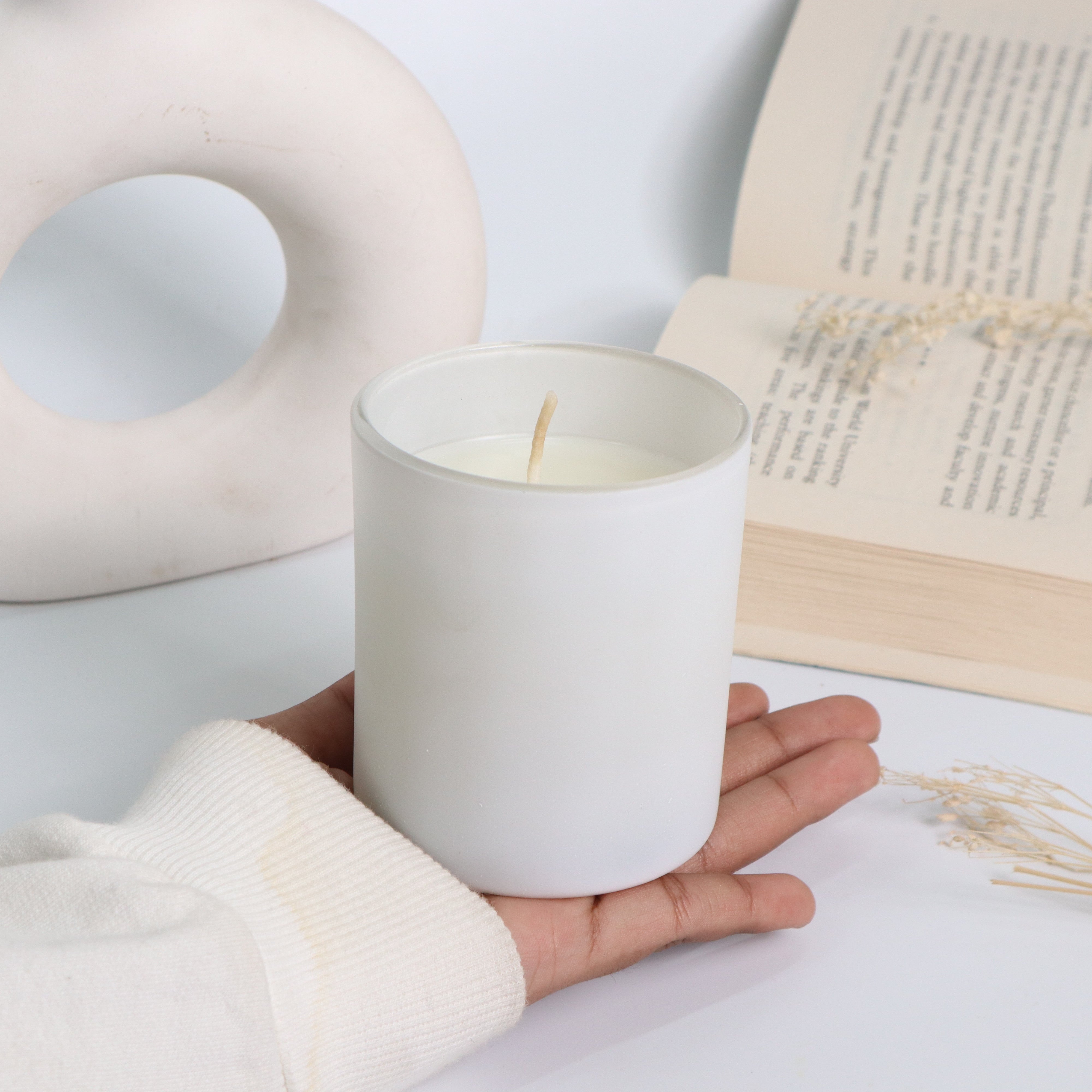 Pearl Frosted Glass Candle