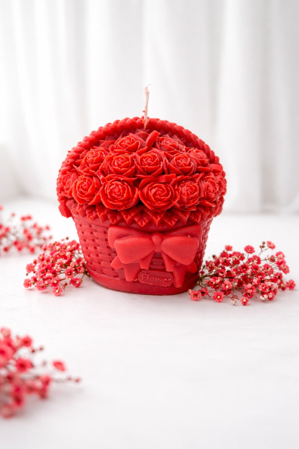 Rose Basket Bloom Candle