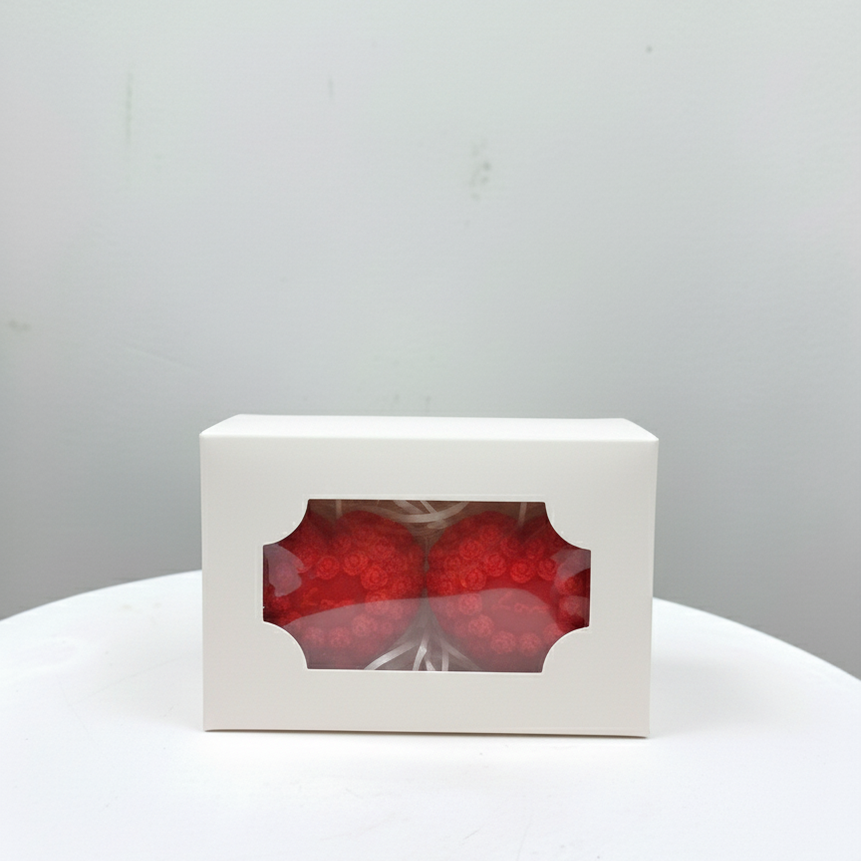 Rosy Heart Flames (set of 2)