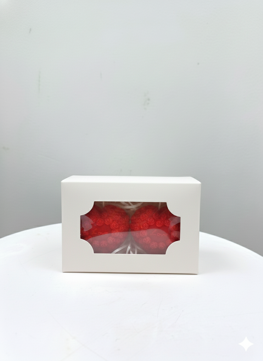 Rosy Heart Flames (set of 2)