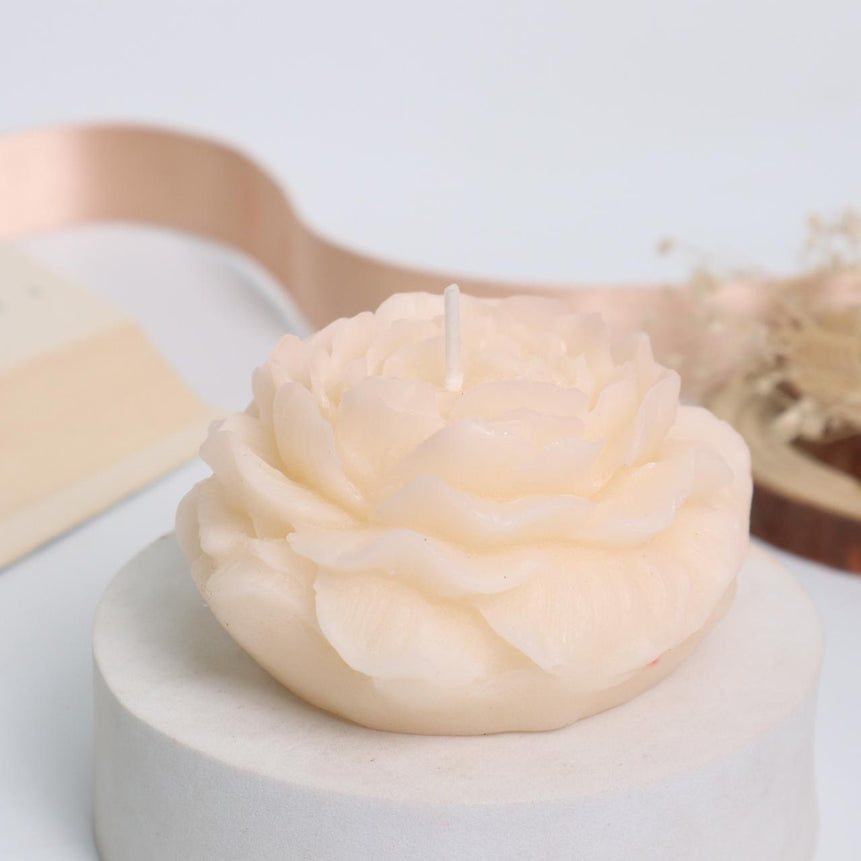 Peony Flower Candles (set of 2)