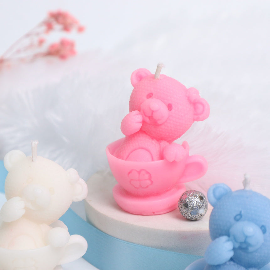 Teddy-in-a-Cup Candles